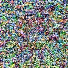 mixed4d, 2009-style gradient ascent: colored static