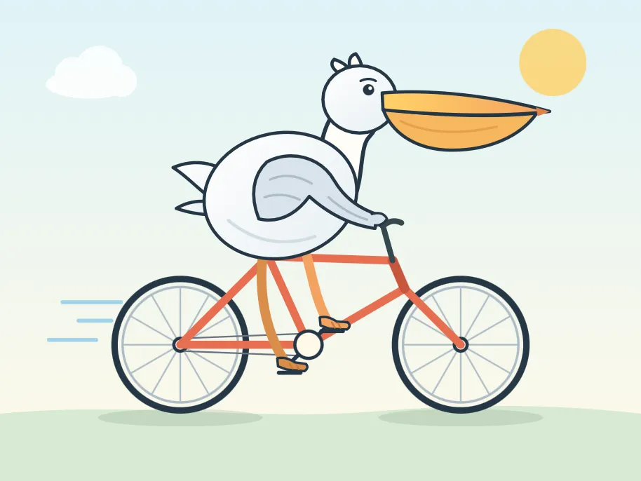 It's pretty solid - feet are on the pedals, bicycle frame is good, nice beak. Both legs are on the same side of the Fram though.