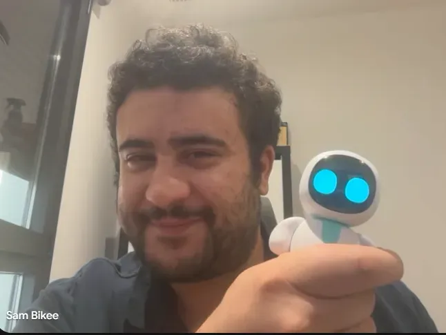 Azdoufal poses with the Eiliko he bought.