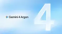 Gemini 4 Argon logo next to a large white '4', all on a gradient blue background